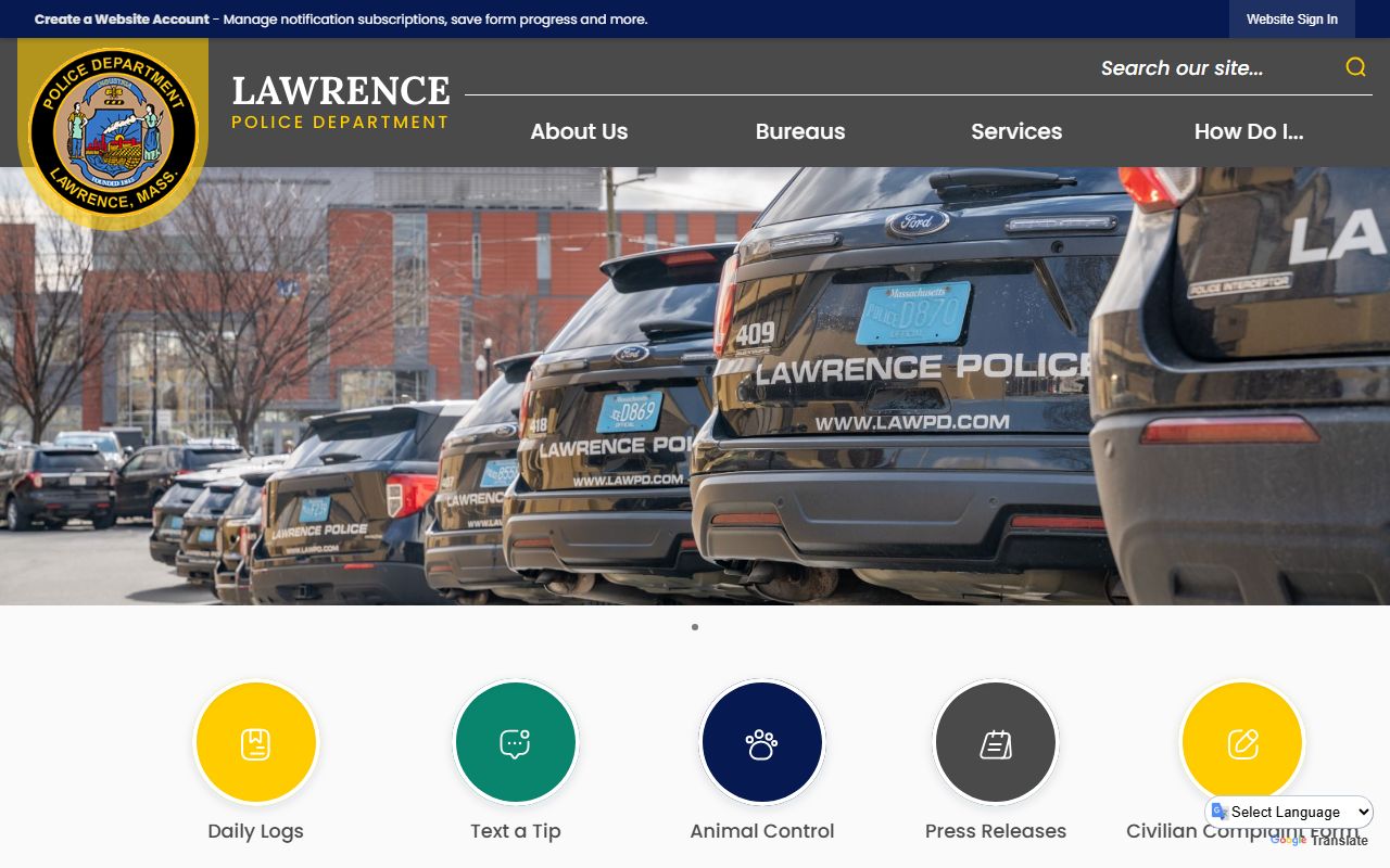 Lawrence inmate population police department website