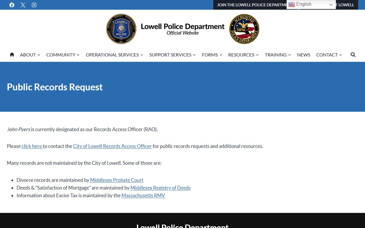 Lowell inmate population public records request form