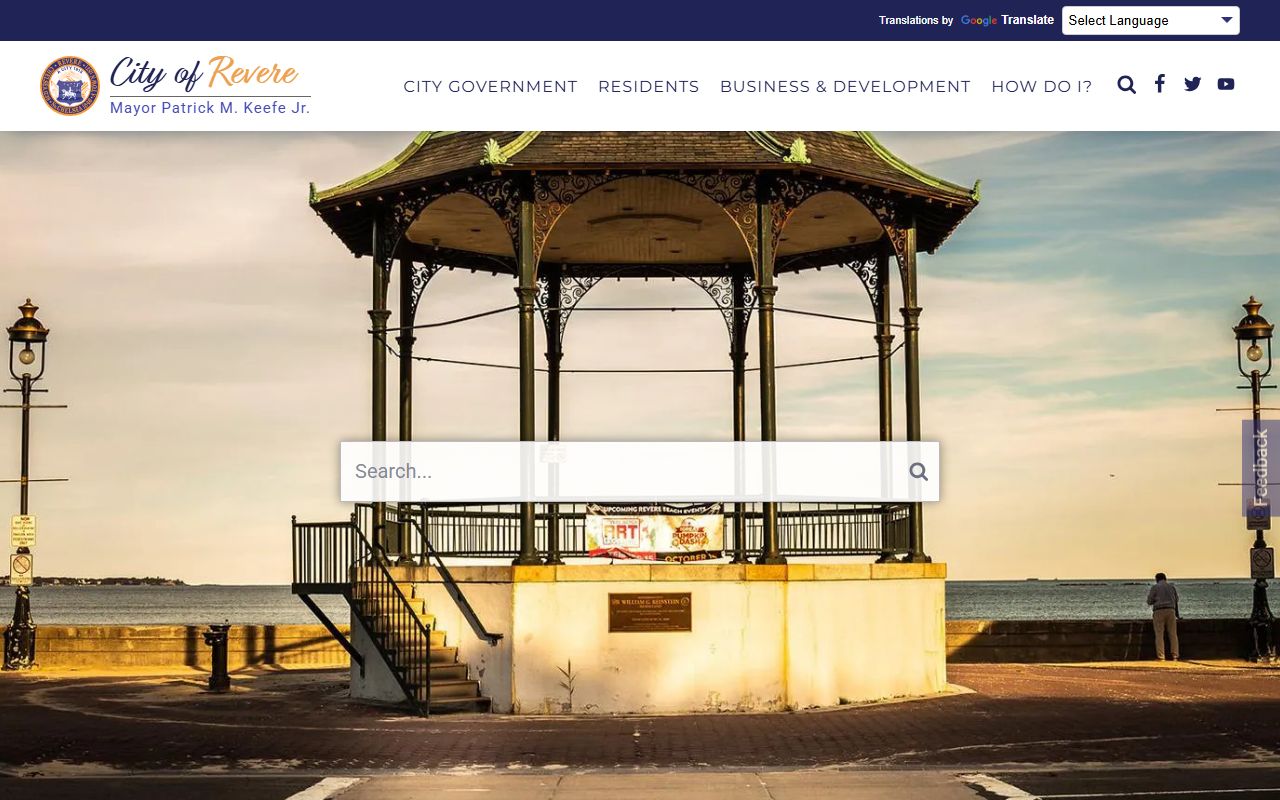 City of Revere website for Revere inmate population records