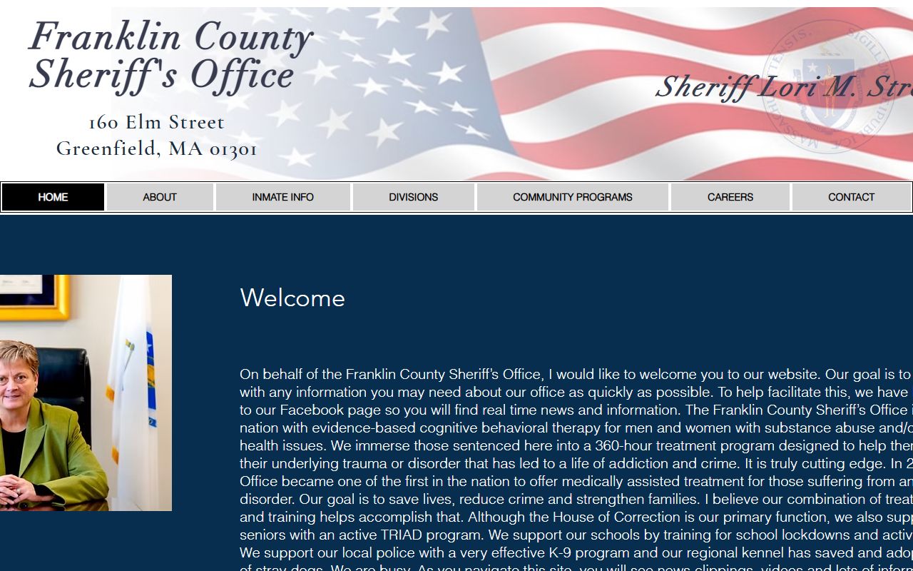 Franklin County Sheriff website for Franklin County inmate population search
