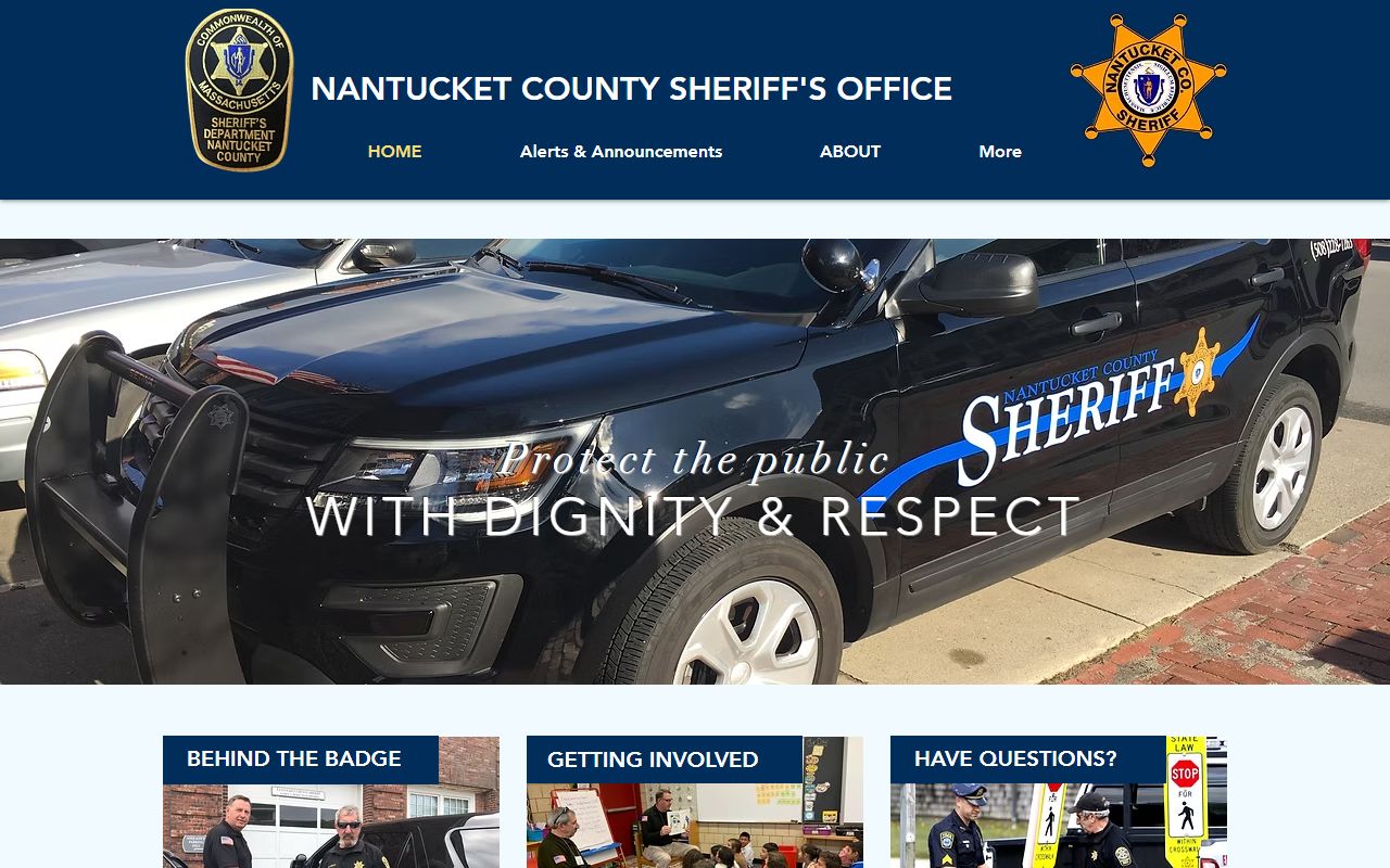 Nantucket County Sheriff website for Nantucket County inmate population information