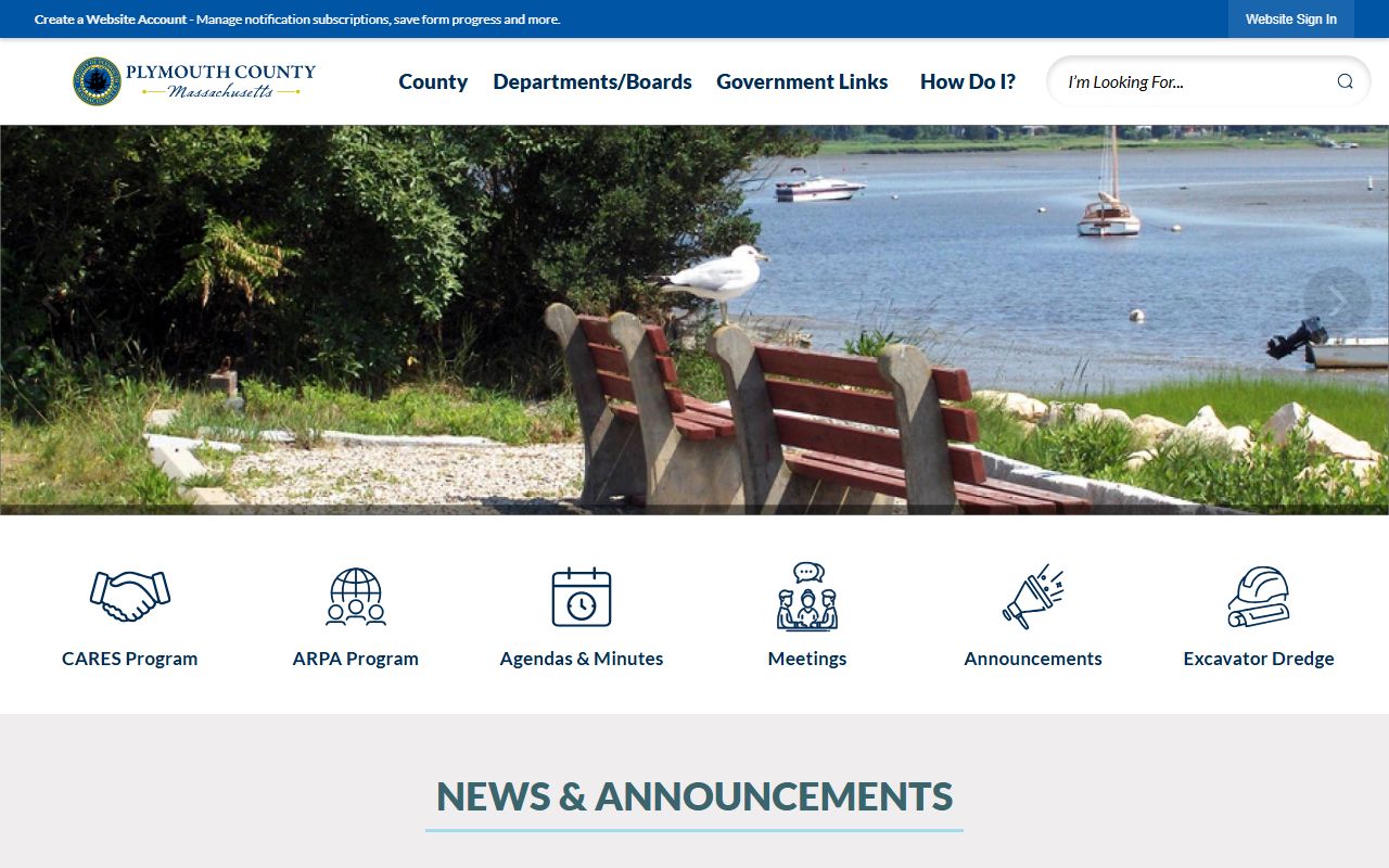 Plymouth County government website for Plymouth County inmate population information