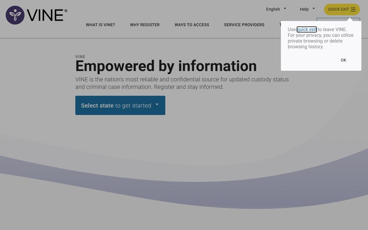 VINELink search interface for Massachusetts inmate population